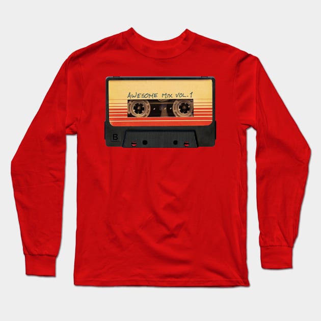 Awesome Mix Vol 1 Guardians Of The Galaxy Long Sleeve T-Shirt by waltzart